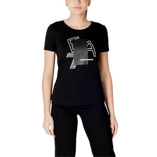 EA7 Emporio Armani Black Cotton T-Shirt EA7 Emporio Armani