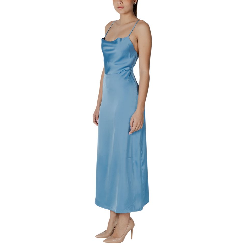Vila Clothes Turquoise Polyester Long Dress