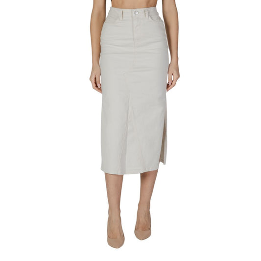 Vila Clothes Cream Cotton Long Skirt 1728,71956299936,Clothing,Cream,IT40|S,IT42|M,IT44|L,Long - Skirts - Clothing,New with tags,Skirts - Clothing,Vila Clothes,Women