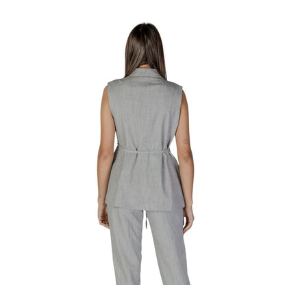 Vila Clothes Gray Recycled Polyester Waistcoat 1728,71956299936,Clothing,Gray,IT38|XS,New with tags,Suits & Blazers - Clothing,Vila Clothes,Waistcoats - Suits & Blazers - Clothing,Women