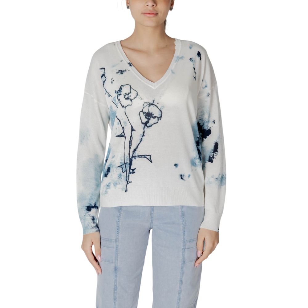 Desigual White Viscose Sweatshirt