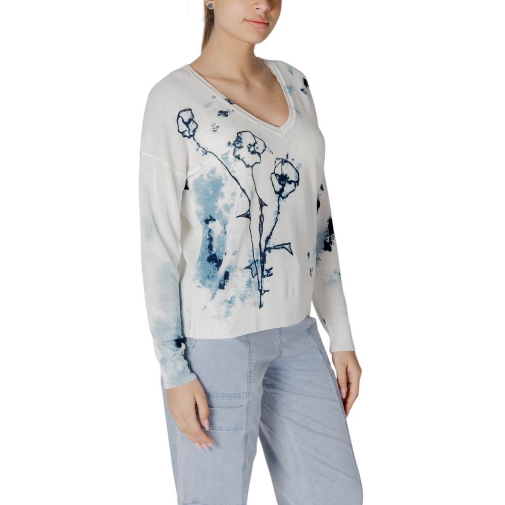 Desigual White Viscose Sweatshirt