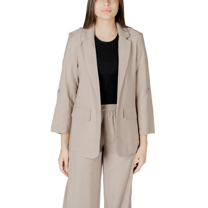 Only Beige Viscose Blazer