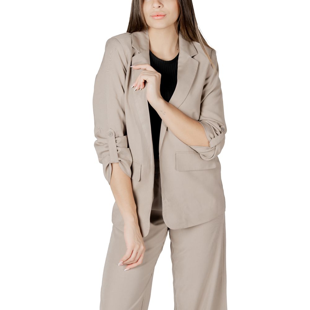 Only Beige Viscose Blazer