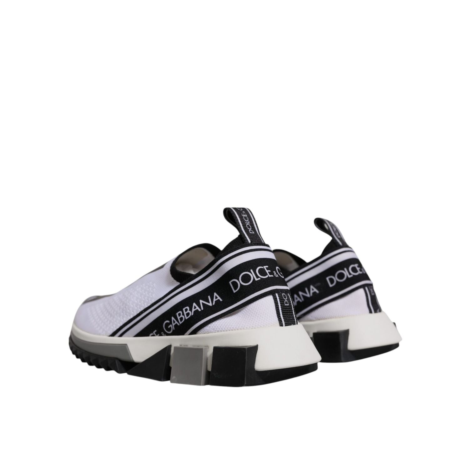 Dolce & Gabbana Black White Slip On Sorrento Sneakers Shoes