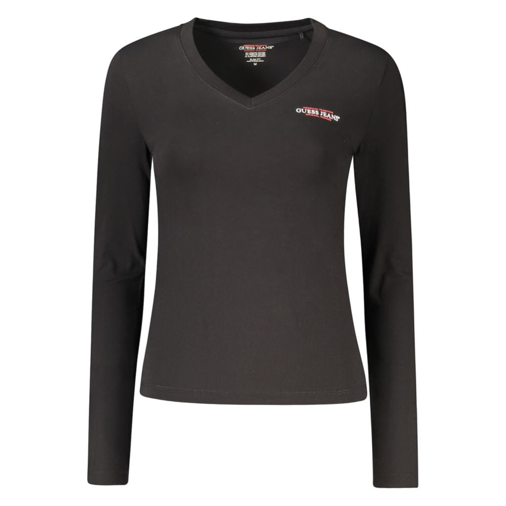 Guess Jeans Black Cotton Women T-Shirt
