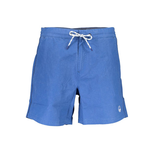 North Sails Blue Polyester Swimwear with lace, pockets, and organic cotton details.