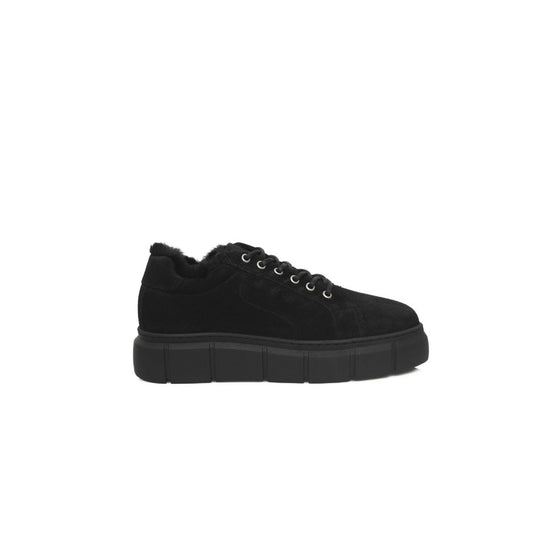 Cerruti 1881 Black Calfskin Women Sneaker