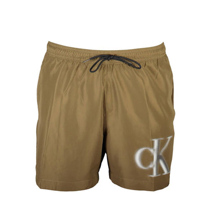 Calvin Klein Marrone Polyester Men's Swim Boxer