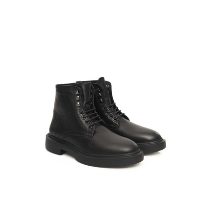 Cerruti 1881 Black Calfskin Men Boot