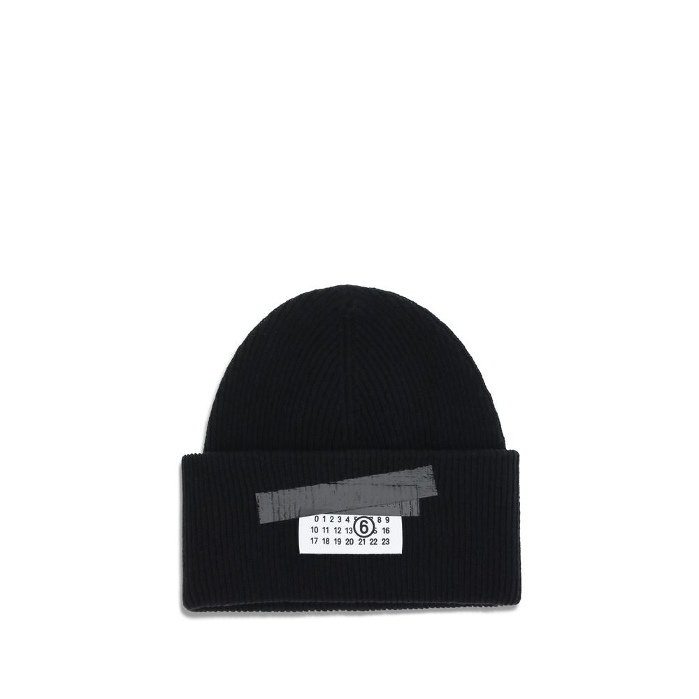 MM6 Black Wool Beanie