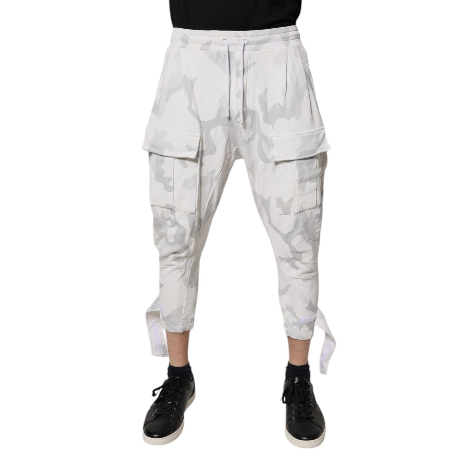 Dolce & Gabbana White Camouflage Cargo Jogger Sweatpants Pants