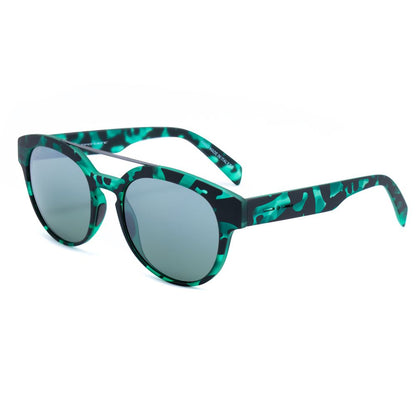 Italia Independent Bicolor Acetate Sunglasses in green and black with mineral lenses, perfect for women seeking stylish eyewear.