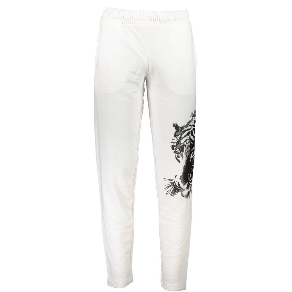 Cavalli Class Bianco Cotton Men's Track Pant