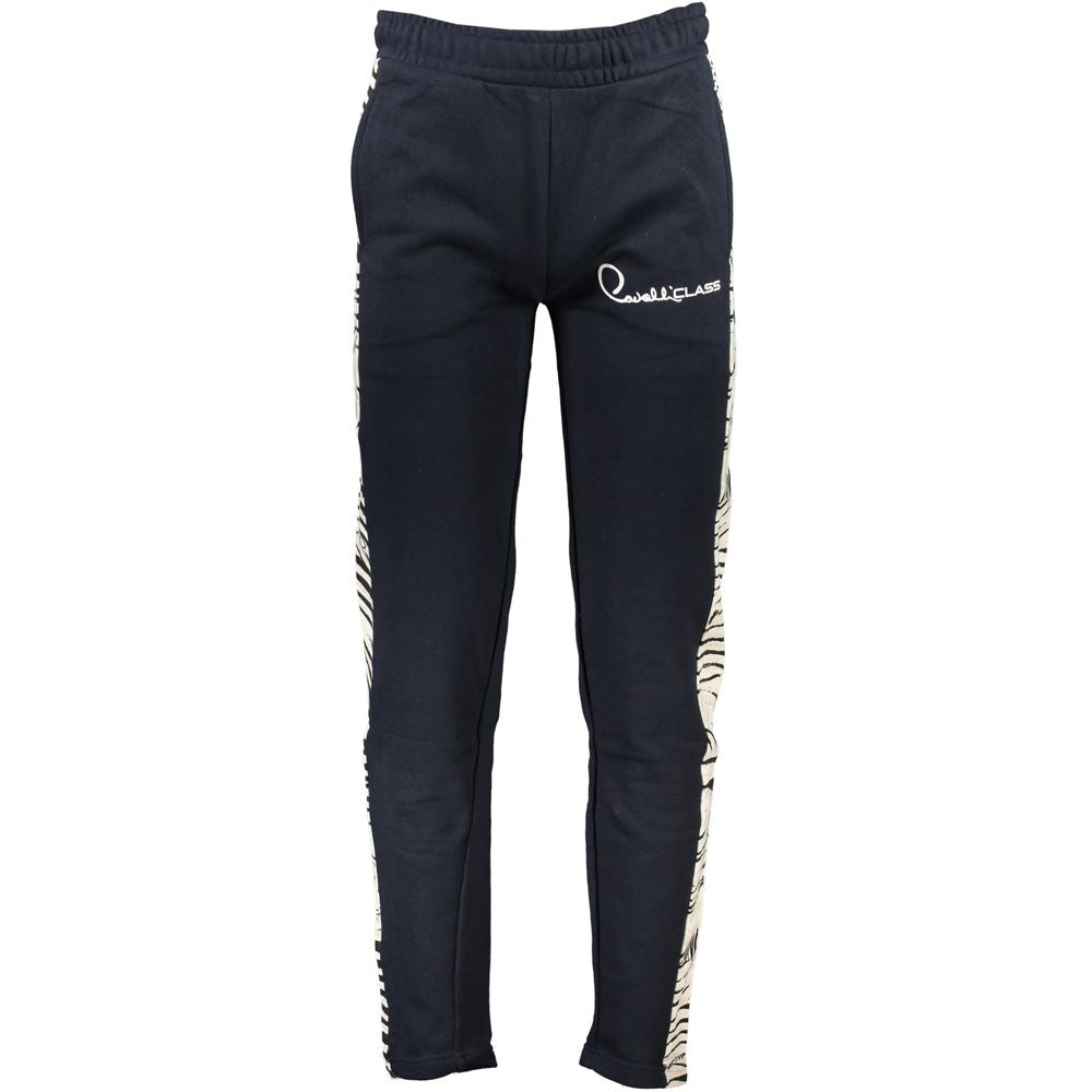 Cavalli Class Blu Cotton Men Sport Trouser