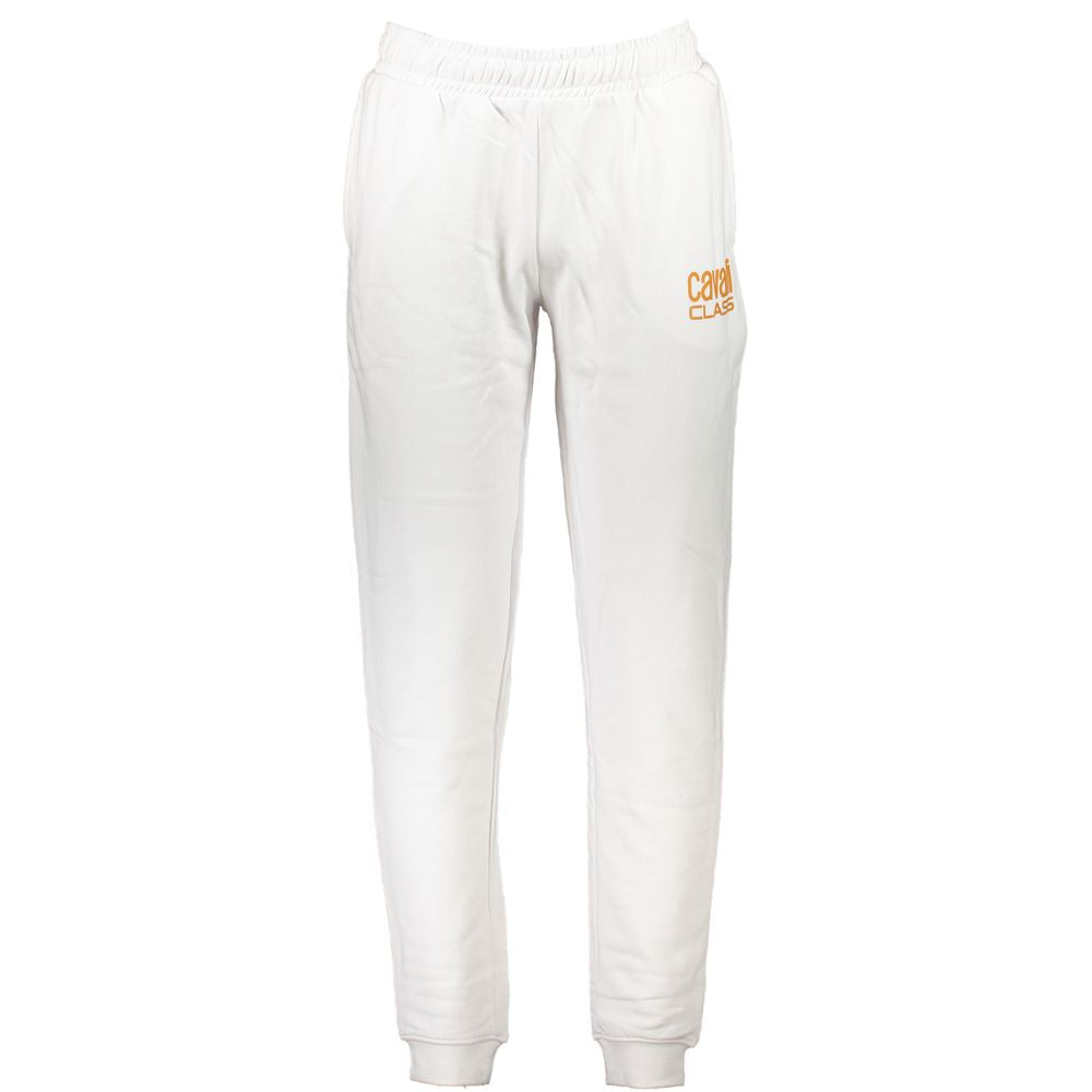 Cavalli Class Bianco Cotton Men's Track Pant