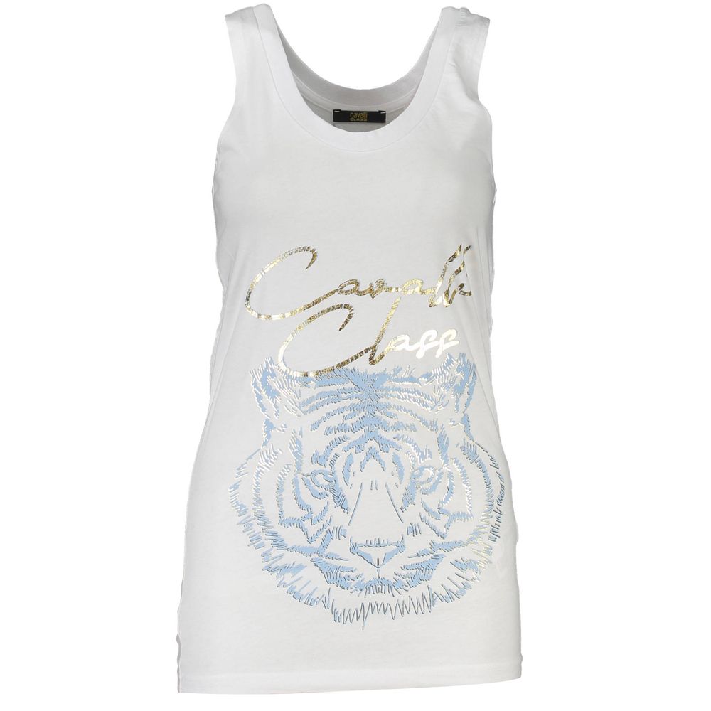 Cavalli Class Bianco Cotton Women Canotta