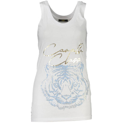 Cavalli Class Bianco Cotton Women Canotta