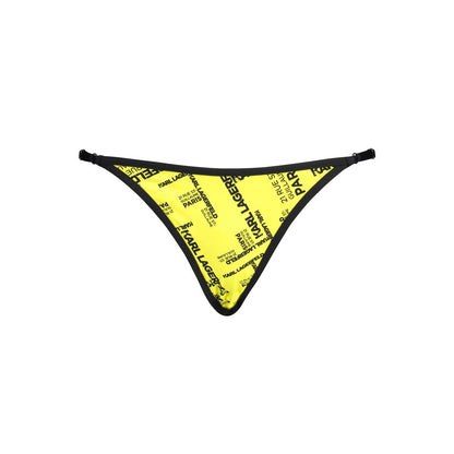 Karl Lagerfeld Yellow Elastane Swimwear