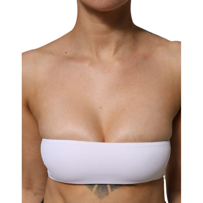 Dolce & Gabbana White Nylon Blend Bandeau Strapless Tube Top