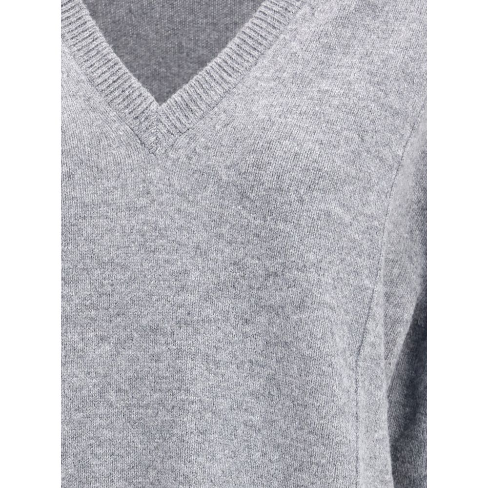 Jil Sander Gray Wool Sweatshirt