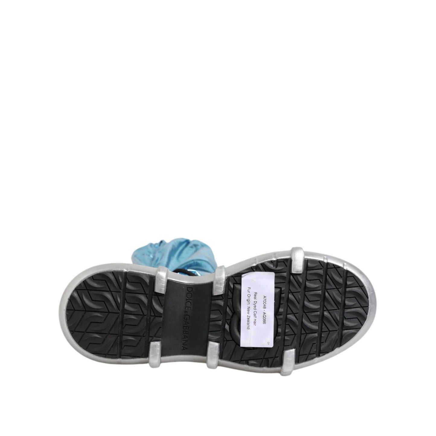 Dolce & Gabbana Blue Lace Up Over The Knee Socks Men Boots Shoes