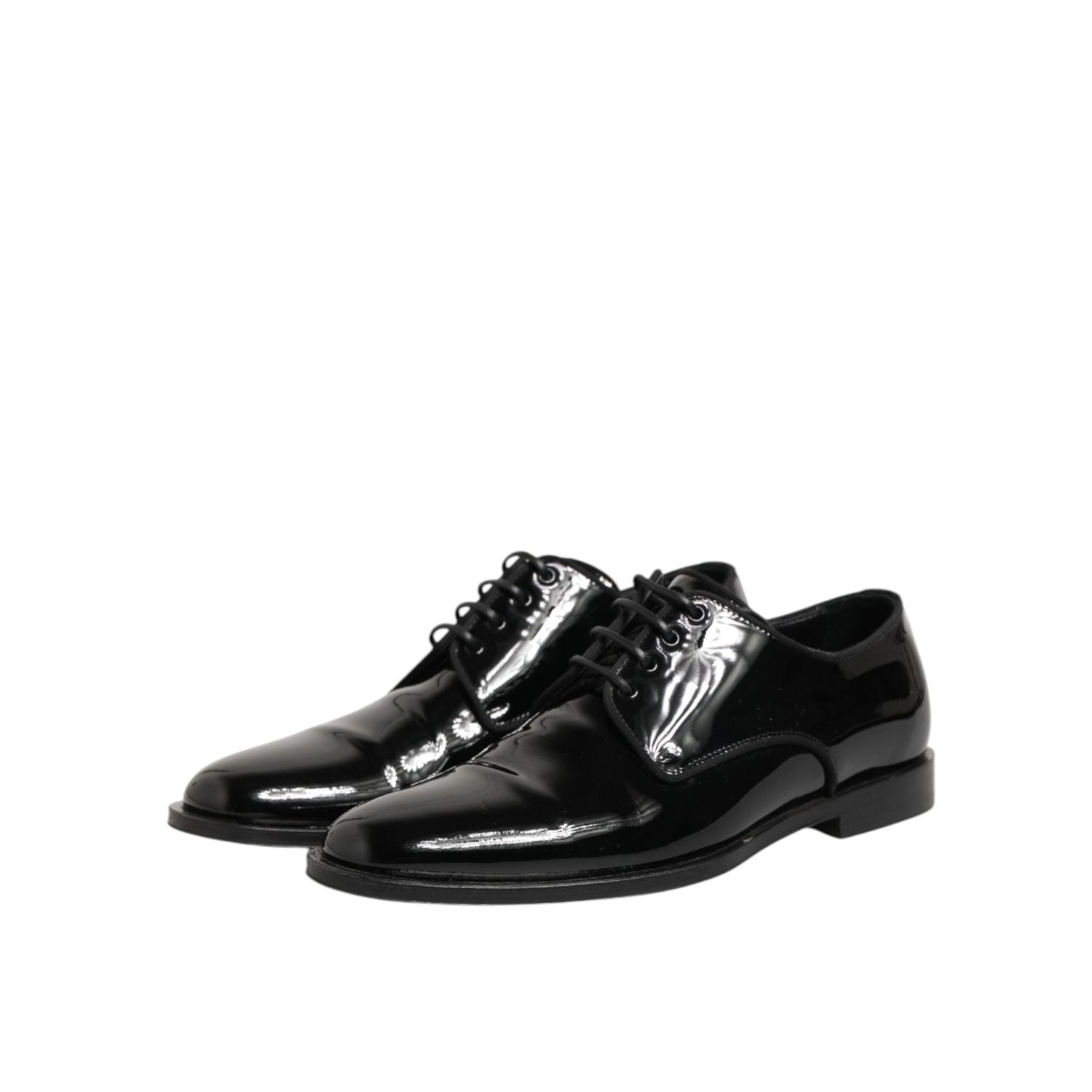 Dolce & Gabbana Black Leather Lace Up Derby Formal Dress Shoes