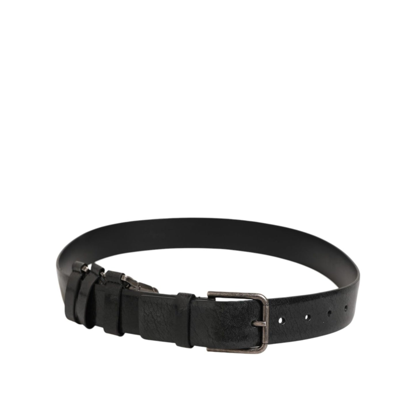 Dolce & Gabbana Black Key Ring Clip Attachments Buckle Belt