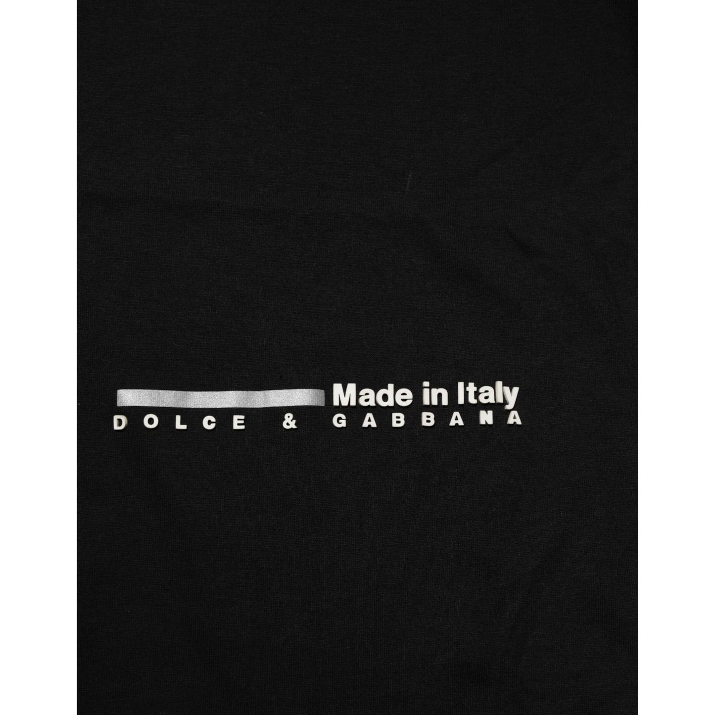 Dolce & Gabbana Black Statement Cotton Men Crew Neck T-shirt