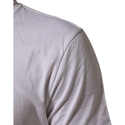 Dolce & Gabbana White Cotton DG Love Patch Crew Neck T-shirt