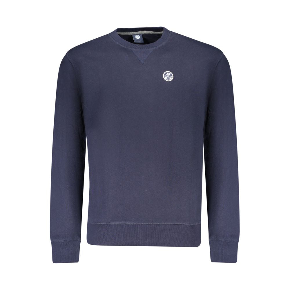 North Sails Blue Cotton Men Sweatshirt