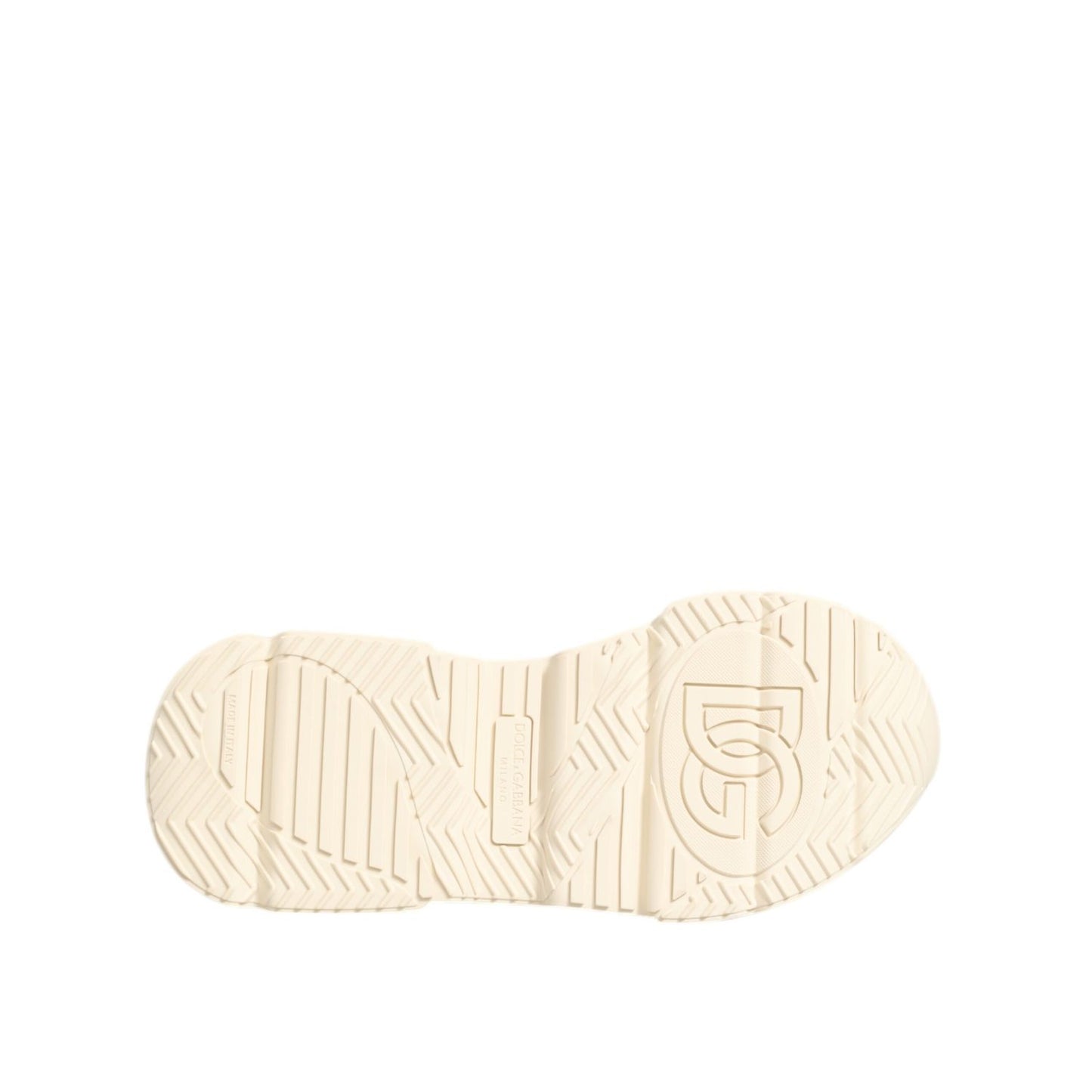 Sole view of Dolce & Gabbana Multicolor Daymaster Low Top Sneakers Shoes showcasing grip and logo details.