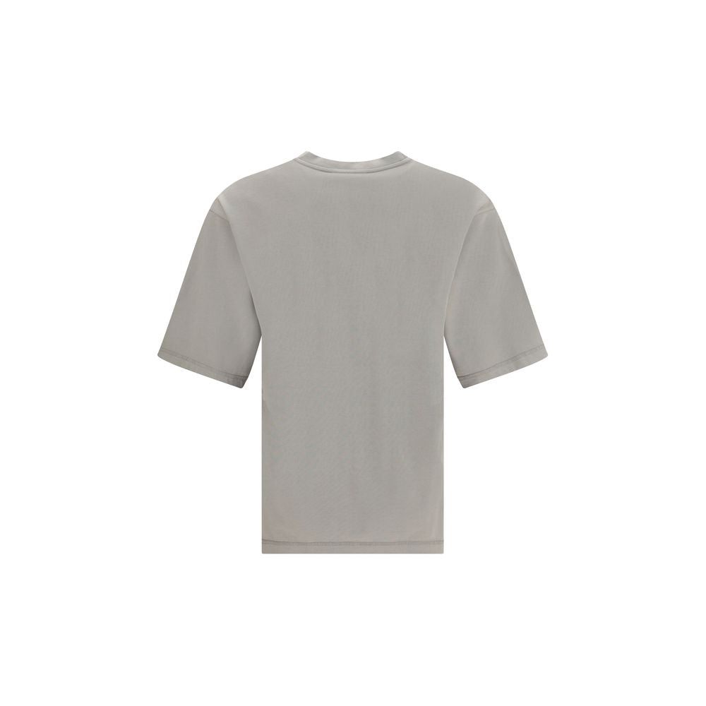 Rear view of Dolce & Gabbana Brown Cotton T-Shirt with short sleeves and crew neck, ideal for casual looks. Season AW25.