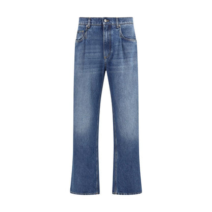 Dolce & Gabbana Blue Cotton Relaxed Fit Jeans