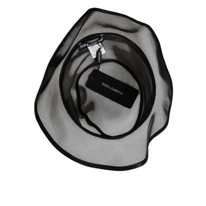 Dolce & Gabbana Black Silk Mesh Bucket Men Fisherman Cap Hat