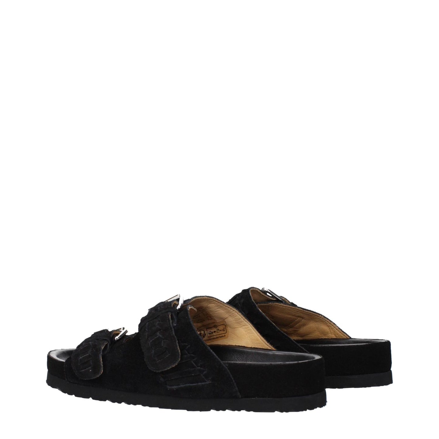Isabel Marant Black Leather Slippers