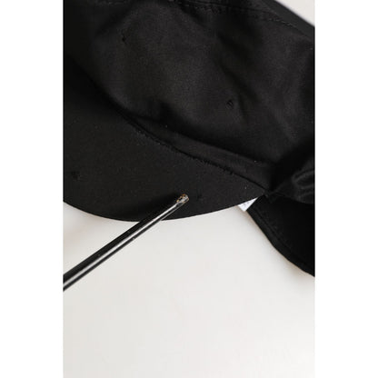 Dolce & Gabbana Black Cotton Stretch Newsboy Cloth Capello Hat