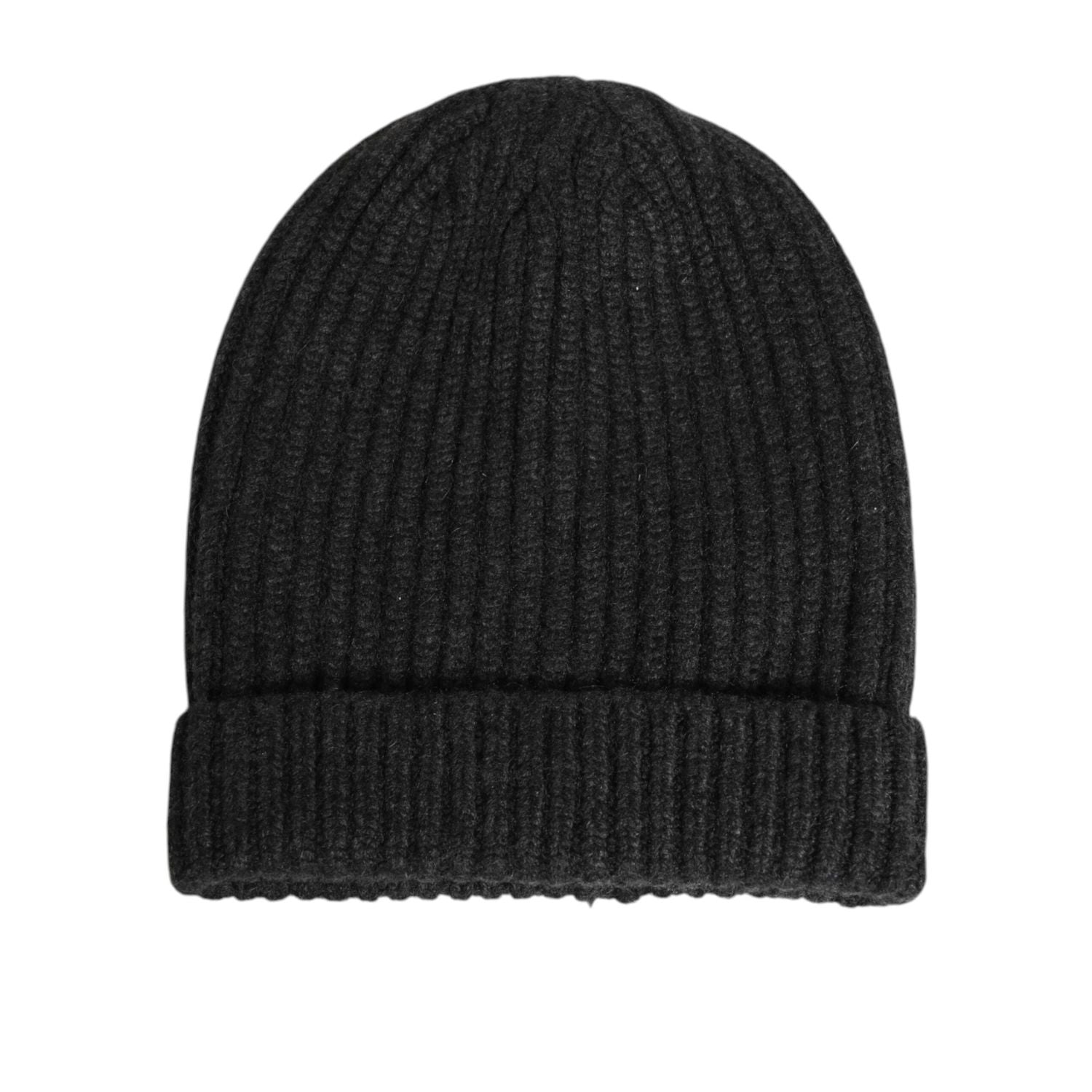 Dolce & Gabbana Black Cashmere Knitted Beanie Men Capello Hat