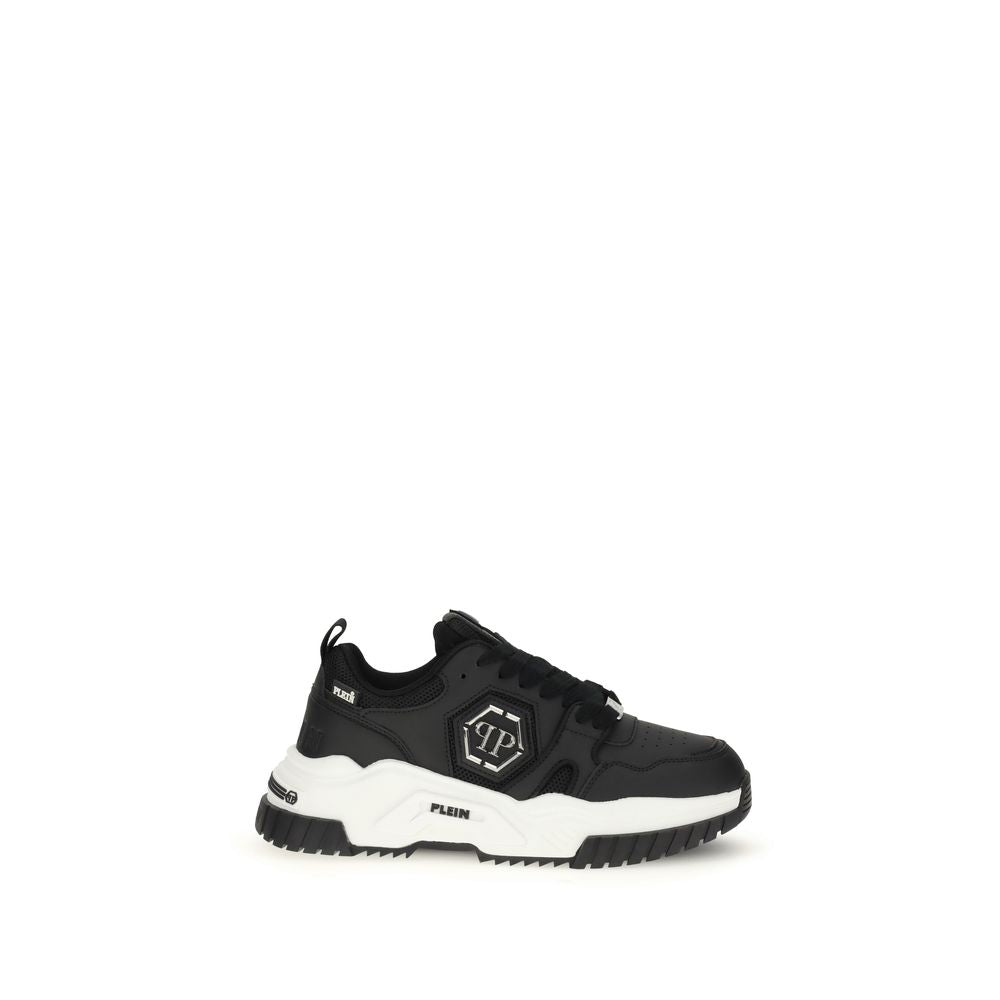 Philipp Plein Black Polyester Athletic Sneakers