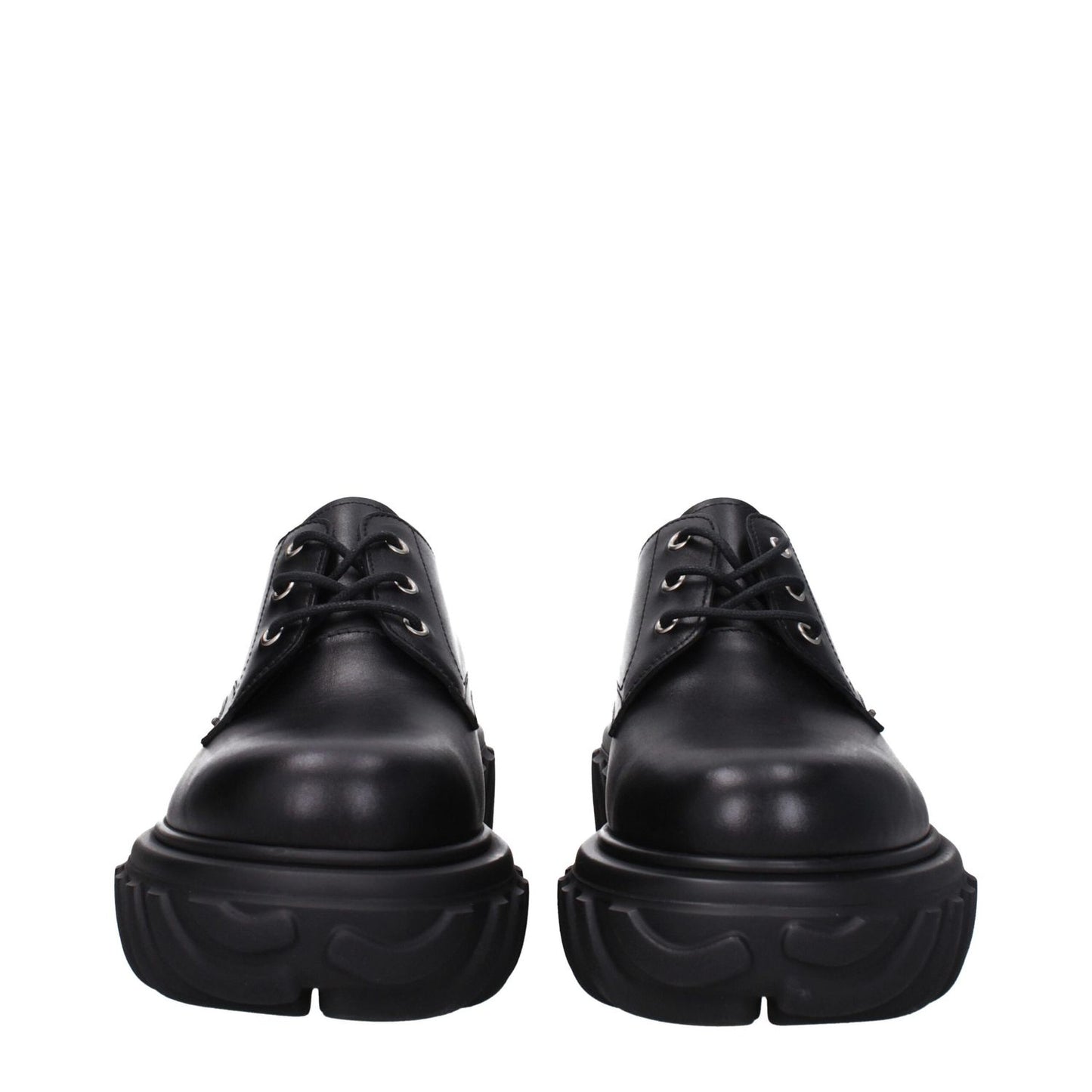 Off-White Black Leather Oxfords And Derbies