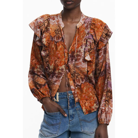 Desigual Arancione Viscosa Women Shirt