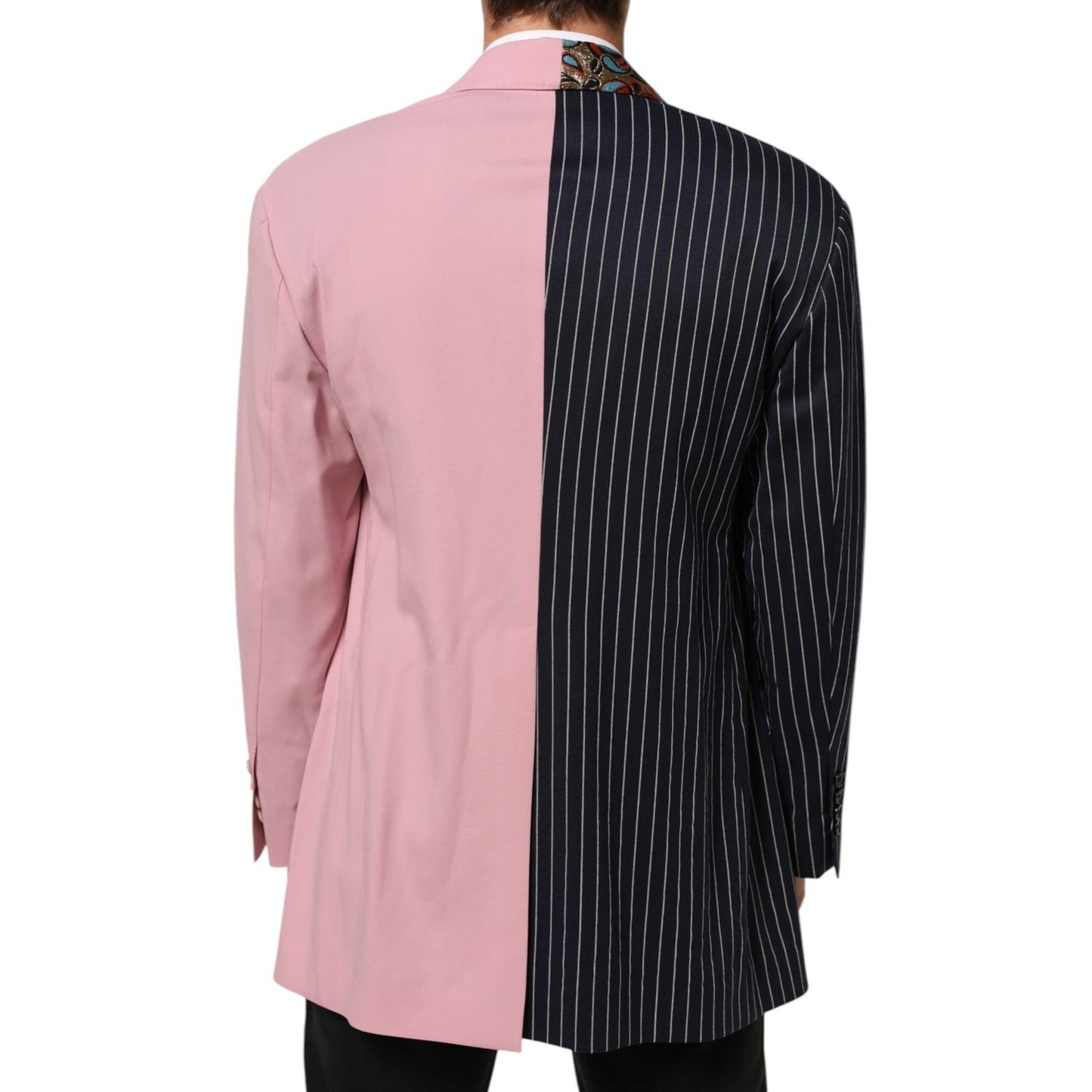 Dolce & Gabbana Multicolor Patchwork Single Breasted Jacket Blazer