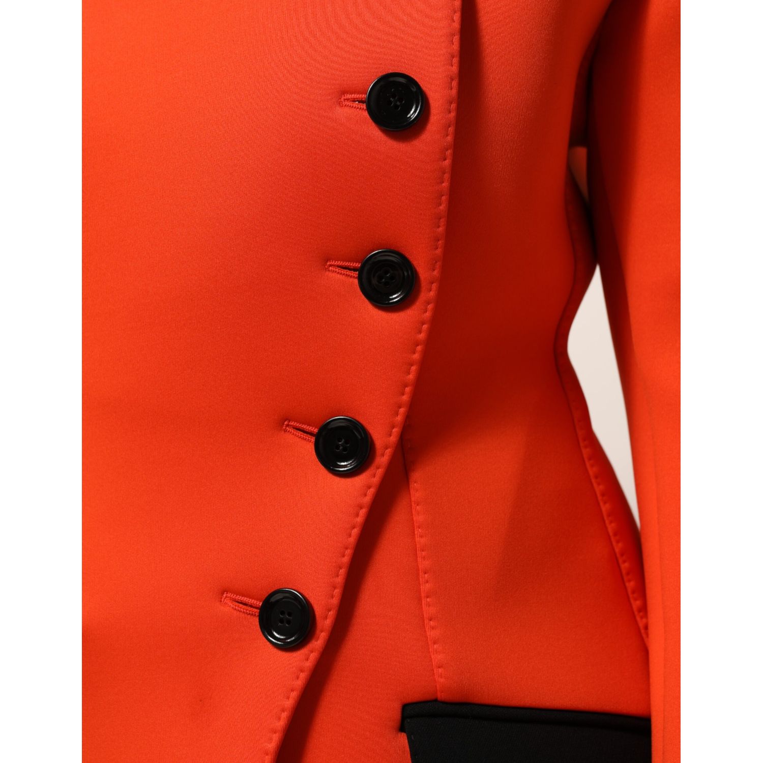 Dolce & Gabbana Red Buttoned Down Women Trench Coat Jacket