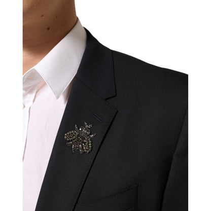 Dolce & Gabbana Black Bee MARTINI 2 Button Men Suit Blazer