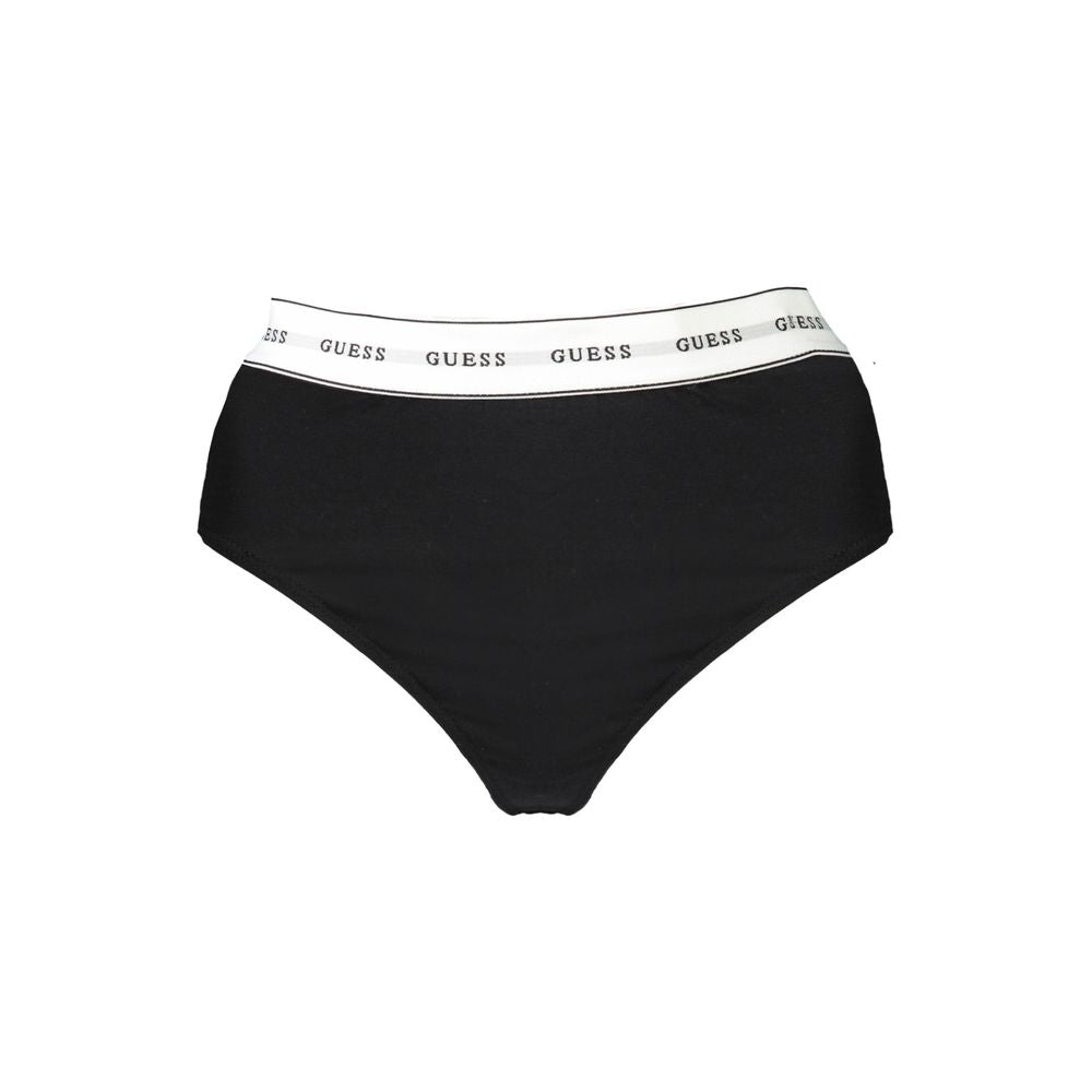 Guess Jeans Black Cotton Women Thong
