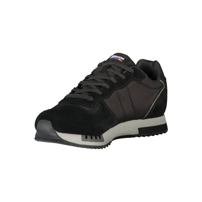 Blauer Black Leather Men Sneaker