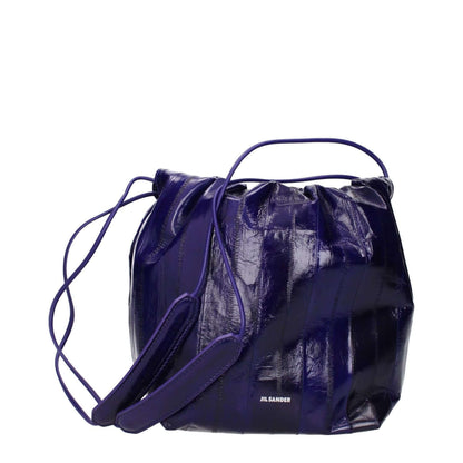 Jil Sander Purple Leather Shoulder Bag