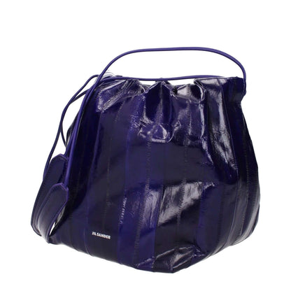 Jil Sander Purple Leather Shoulder Bag