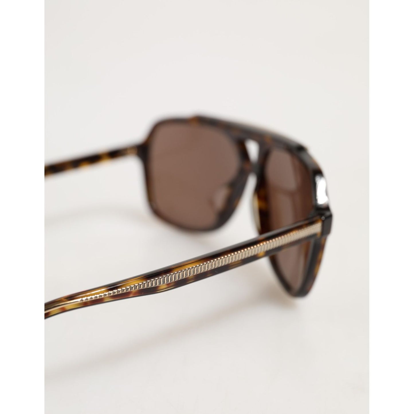 Dolce & Gabbana Dark Brown Tortoise Shell Pilot Frame Sunglasses
