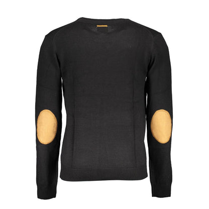 Gianmarco Venturi Black Cotton Men Sweater